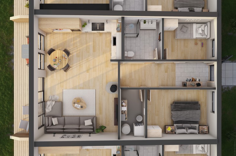 Tremannsboliger Østby terrasse